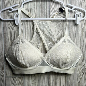 Aerie Real Power Wireless Push Up Paisley Lace Bra 36D